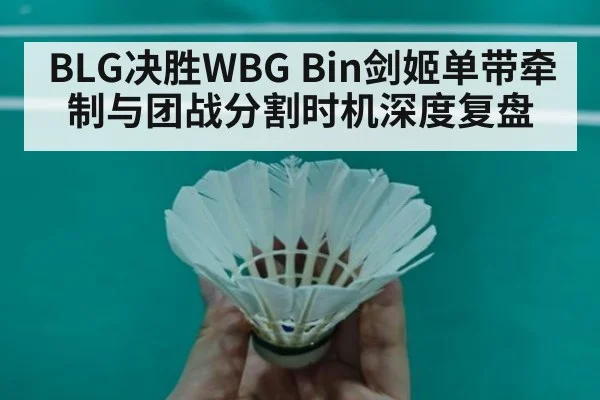 BLG决胜WBG Bin剑姬单带牵制与团战分割时机深度复盘